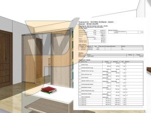 Projekt mebli na wymiar + rozpis
